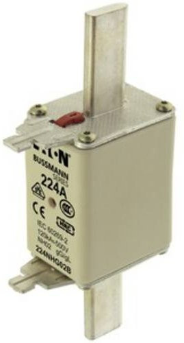 Eaton NH-Sicherung 100NHG02B D02 mit mechanischer Sicherungsanzeige, 100A, 500V, Silber, 3er-Set - Bild 1