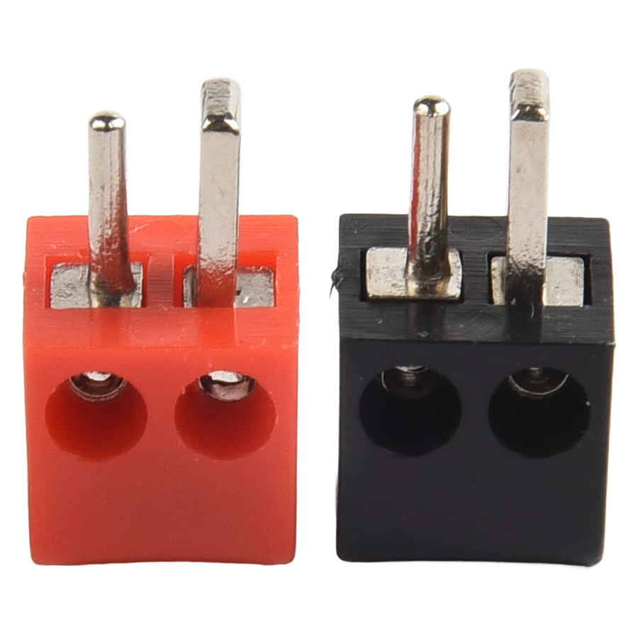 2 Stück 2Pin DIN Hi-Fi Lautsprecher-Stecker Schraubklemmenblock-Anschluss in Rot und Schwarz - Bild 2