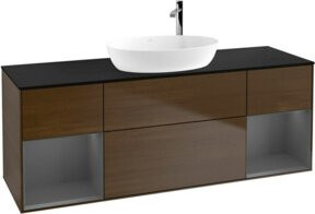V&B Waschtischunterschrank Finion in Walnuss, Breite: 160 cm, Tiefe: 50,1 cm, lackiert - Bild 1
