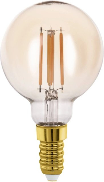 Eglo LED Leuchtmittel E14 Globeform Vintage in Transparent mit warmweißem Licht und sichtbarem Filament - Bild 1