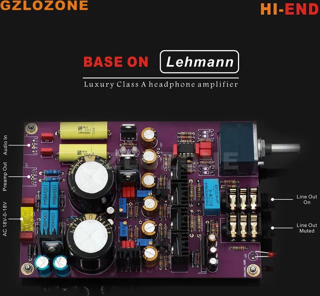 GZLOZONE Stereo Verstärker DIY-Kit mit LEM-Vorverstärker und Schutzschaltung in Multicolour - Bild 1