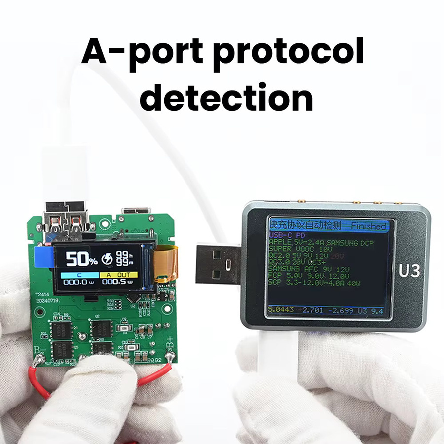 Gaqqee PD100W Schnelllademodul 4S Batterieschutzplatine mit grünem TFT Farbdisplay und digitaler Anzeige für DIY-Powerbanks - Bild 3