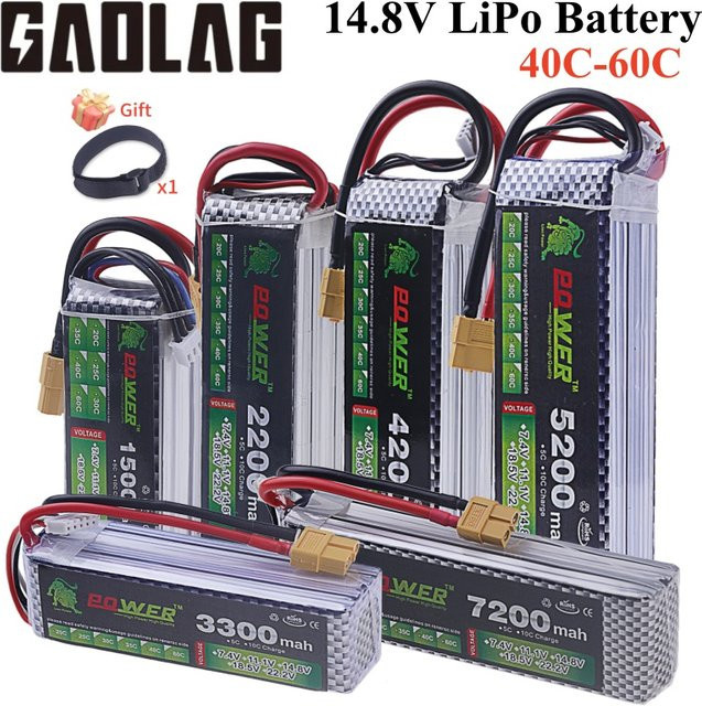 GAOLAG RC LiPo Batterie 4S 14,8 V 1500 mAh für RC Drohnen und Autos - Bild 1