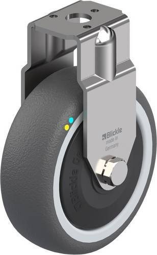 Blickle Bockrolle BRXA-PATH 75KFD-ELS aus Edelstahl in Silber und Grau mit 75 mm Rad-Durchmesser und 65 kg Tragfähigkeit - Bild 1