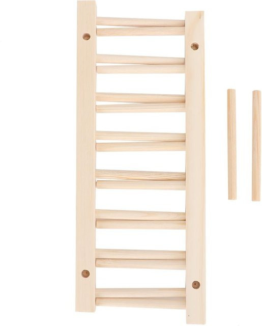 TOMTOP JMS Geschirrständer aus Holz mit 7 Fächern und Abtropfschale in Beige - Bild 1