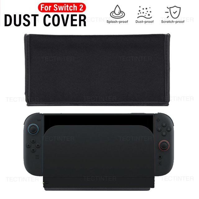 TECTINTER Staubschutzhülle für Nintendo Switch 2, Switch und Switch OLED sowie die Ladestation, kratzfest und staubdicht, in Schwarz oder Weiß - Bild 1