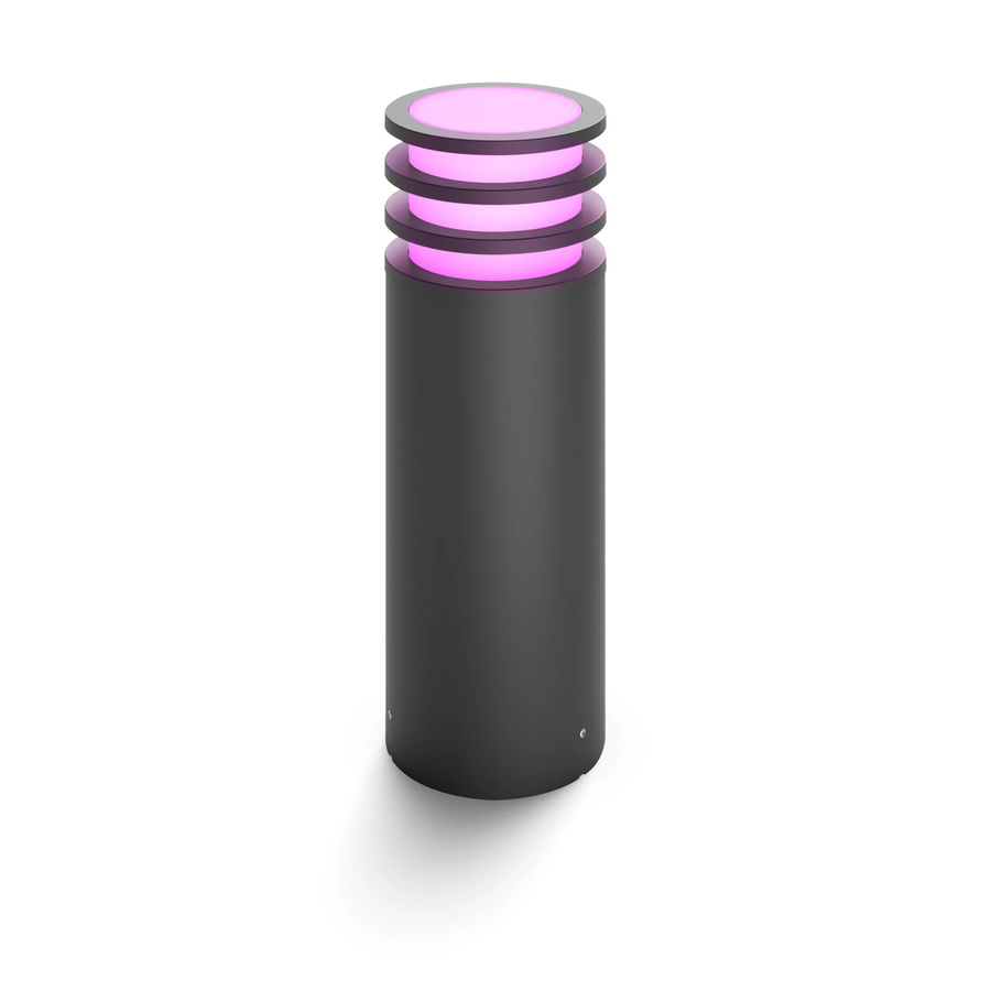 Philips Hue White & Color Ambiance Lucca Sockelleuchte LED Outdoor in Schwarz mit Multicolour RGB-Funktion - Bild 1