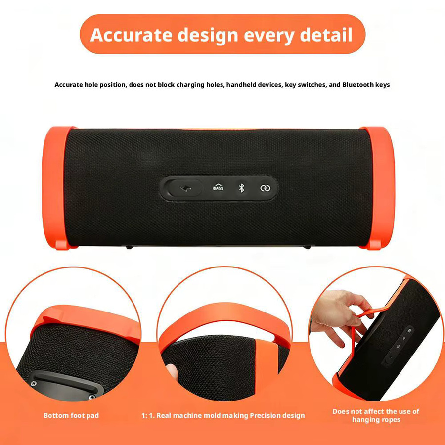 Xiaomi Sound Party Schutzhülle aus Silikon in Orange, kratzfest und mit Schallschutz - Bild 5