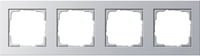 Gira Abdeckrahmen 4-fach System 55 Aluminium Silber - Bild 1