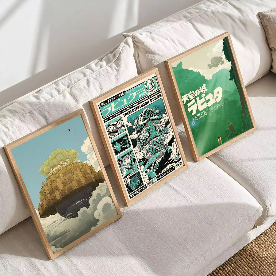 Selbstklebende Wandkunst Laputa Castle HD Wanddekoration in Mehrfarbig - Bild 4