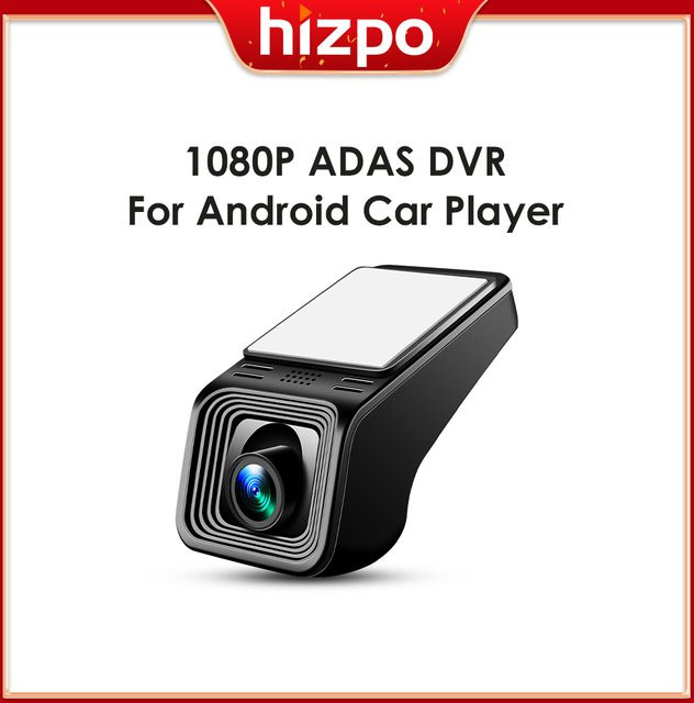 Hizpo Auto Dash HD 1080P ADAS USB Front DVR Kamera mit GPS für Android Player in Schwarz - Bild 1