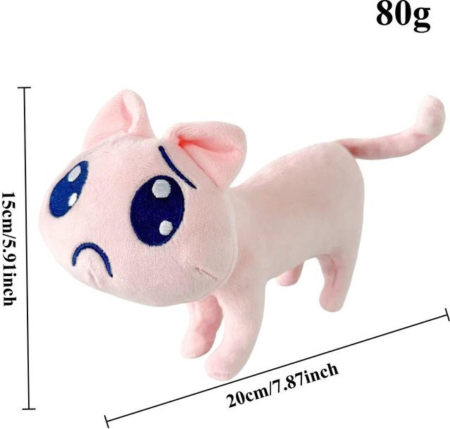 Yiran toy Rosa Katze Plüschtier, 20cm, ab 3 Jahre - Bild 1