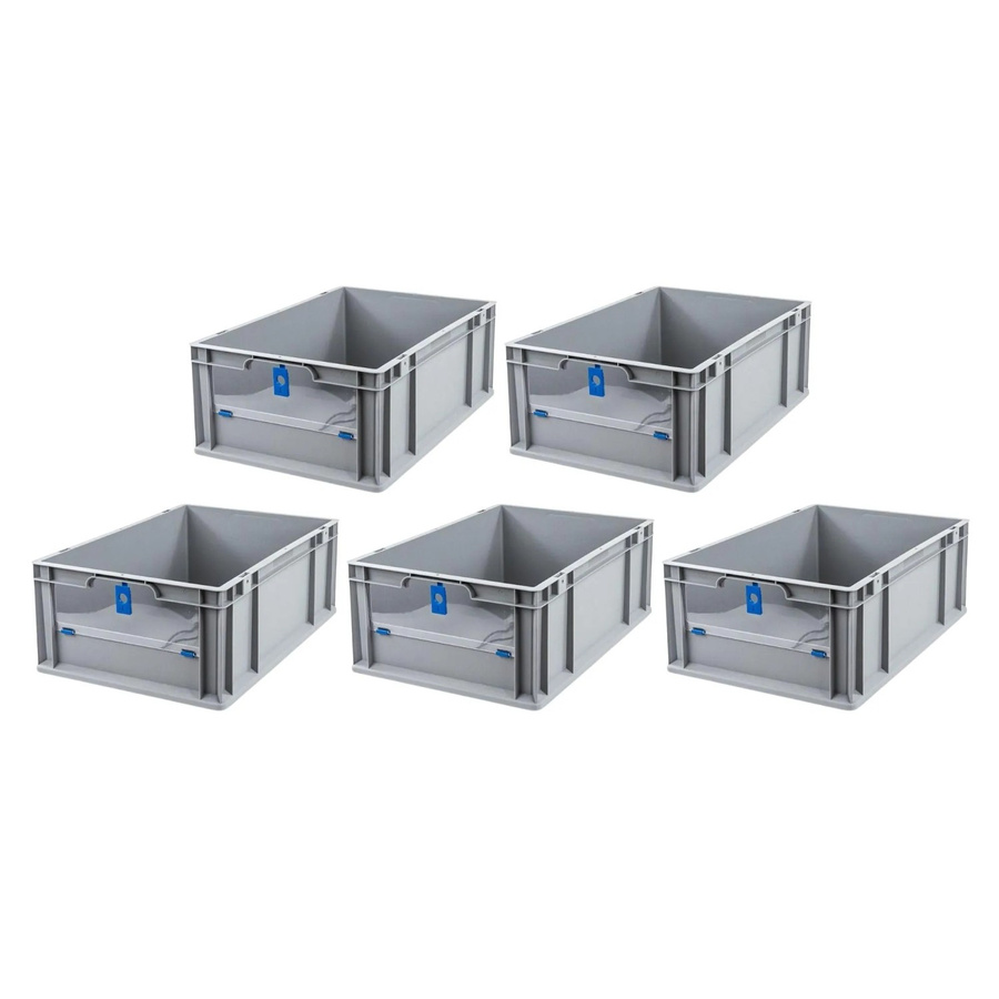 PROREGAL SparSet 5x Eurobox NextGen Insight Cover Eurobehälter Transportbox, Farbe: Blau, H x B x T: 22 x 40 x 60 cm, 44 Liter - Bild 2
