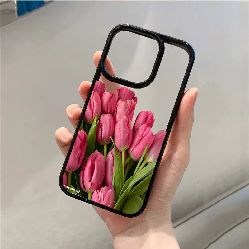 Transparente Handyhülle mit Tulpen-Blumen-Design für Xiaomi Redmi Note 14 Pro Plus 5G, 13, 12, 11 und 14C, 13C, 12C, stoßfeste Schutzhülle - Bild 2