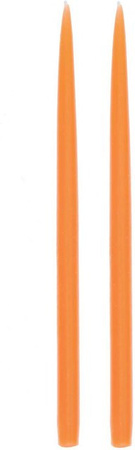 Rico Design Spitzkerzen in Neon Orange, Höhe: 28 cm, Durchmesser: 1,4 cm