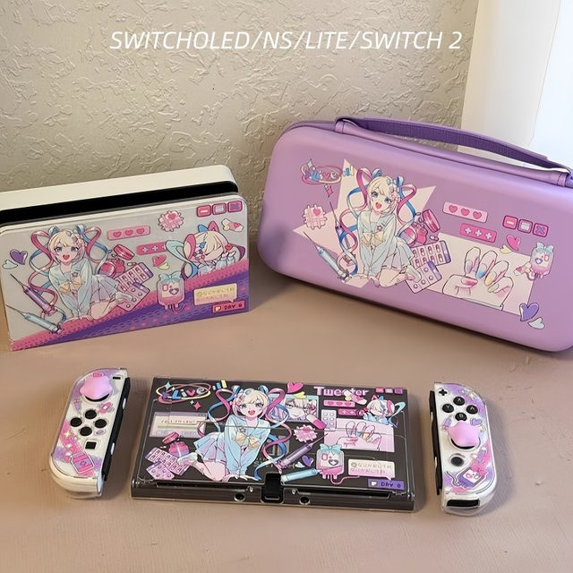 Needy Girl Overdose Anime Schutzhülle für Nintendo Switch, Switch OLED und Switch Lite, Multicolor - Bild 1