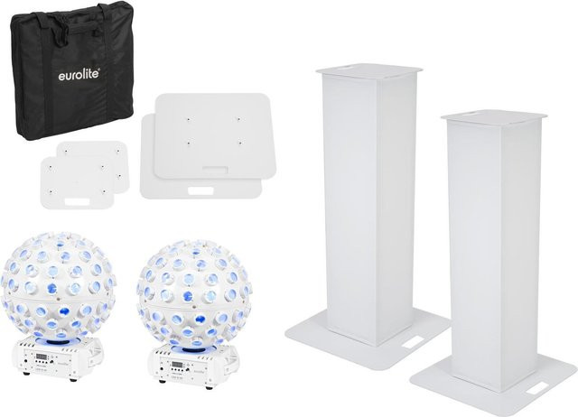 EUROLITE Set bestehend aus 2x Stage Stand 100cm und 2x LED B-40 Strahleneffekt in Weiß - Bild 1