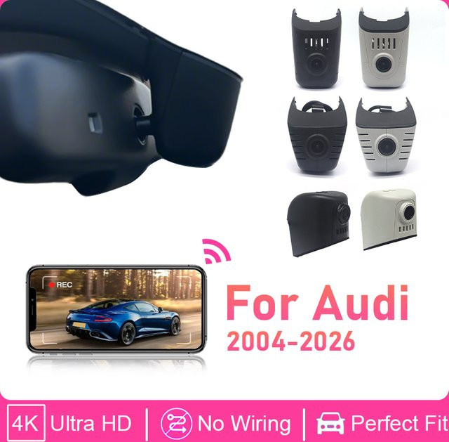 CARBAOHUI HD 4K Dashcam Kamera für Audi A3 A4 A5 A6 A7 A8 Q2 Q3 Q5 Q7 Q8 S3 S4 S5 S6 S7 S8 RS3 RS4 RS5 RS7 TT in Schwarz - Bild 1