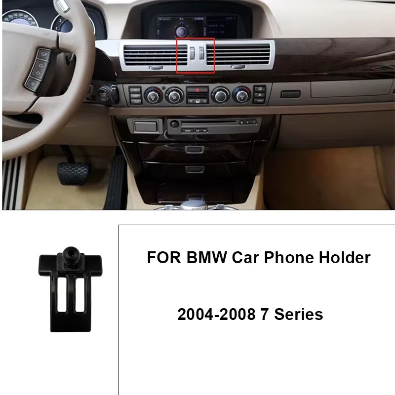 Handyhalterung für BMW 1 2 3 5 7 Serie, F20 F30 F34 F07 G30 G11 X1 X2 X3 G01 X4 G02 X5 F15, Telefonhalterung für die Lüftung in Schwarz - Bild 2