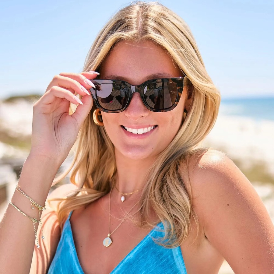 BLUEMOKY Sonnenbrille hexagonal, Acetat, Vollrand, Damen, polarisiert - Bild 1