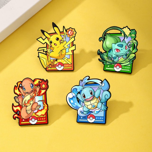 Bandai Pokémon Emaille-Pins Set, Pikachu Brosche, Metall, Set / Bundle - Bild 1