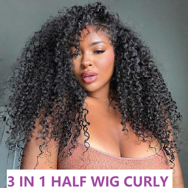 hairmoda Halbperücke, Echthaar, 250% Kinky Curly, 3-in-1 - Bild 1