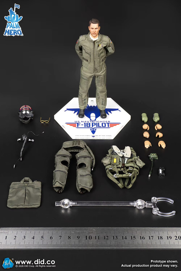 DID Palm Pocket Series US Piloten-Soldaten-Puppe, Einzelfigur, 1/12 - Bild 7