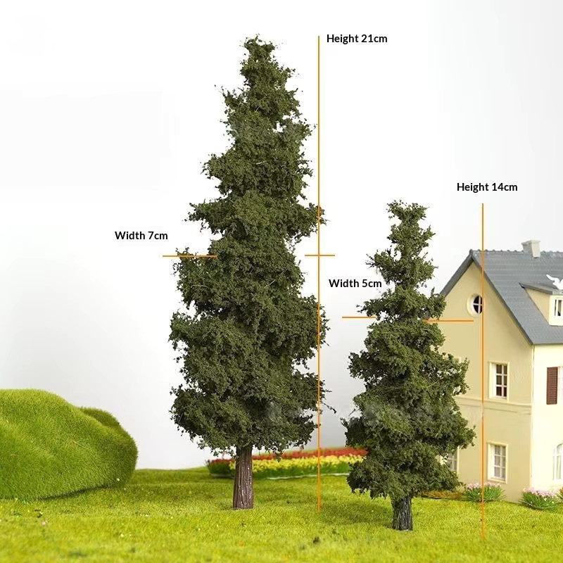 GCDHome Modell Kiefer aus Draht für DIY Landschaftsdekoration und Sandtabletop, Grün - Bild 2
