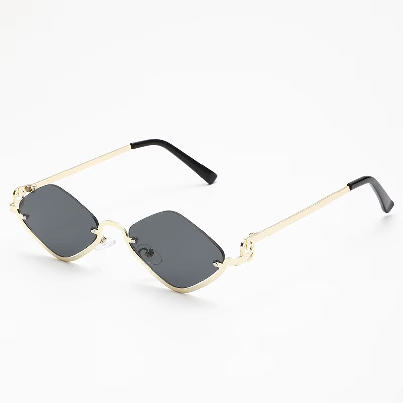 ZUIDID Sonnenbrille, halbgerahmt, hexagonal, Metall, Unisex - Bild 2
