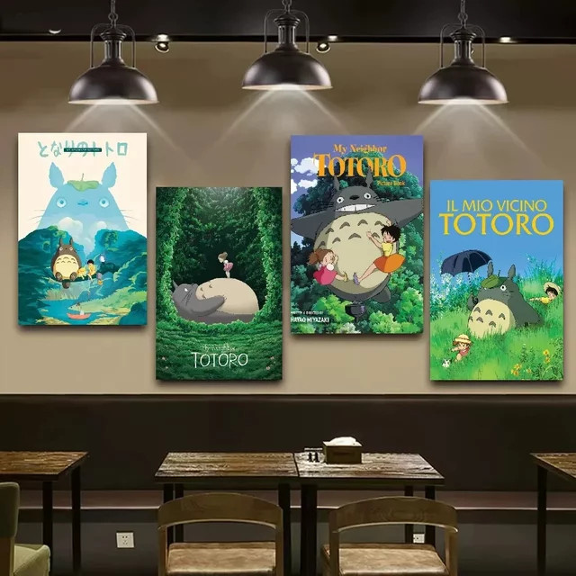 DIY Malen nach Zahlen Set Anime Totoro Studio Ghibli Wandkunst für deine Dekoration von Wohnzimmer oder Schlafzimmer - Bild 1