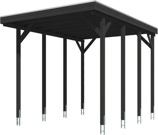 SKANHOLZ Caravan-Carport Friesland aus Fichte mit Stahldach in Anthrazit und Schwarz, B/T: 402 x 555 cm - Bild 4