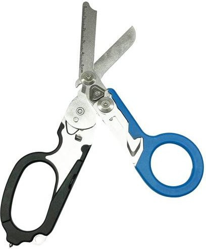 LUCKY TOOLS Notfallschere als kompakte Taschenklappschere in Blau aus Edelstahl - Bild 1