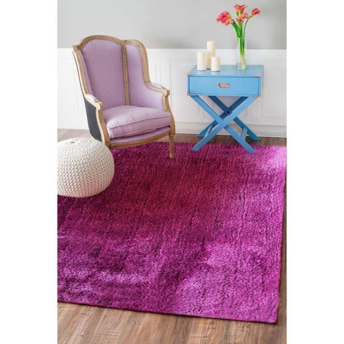 The Deco Factory Langflor Teppich mit wolligem Griff in Violett, B: 160 cm, L: 230 cm - Bild 2