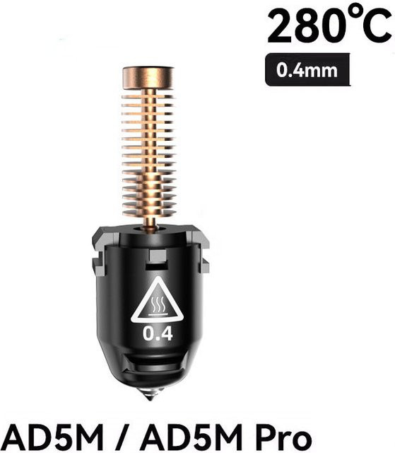 Flashforge Adventurer 5M Serie AD5M Pro Düsensatz mit 0,25/0,4/0,6/0,8 mm Düsendurchmesser für Hochgeschwindigkeitsdruck bis 280 °C - Bild 1