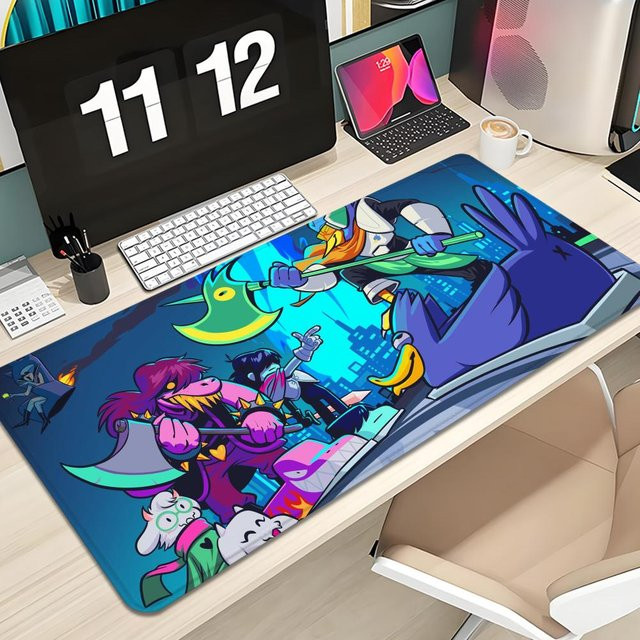 Deltarune Anime Gaming Mauspad und Schreibtischunterlage in Schwarz und Multicolour, B/T: 60 x 30 cm - Bild 1