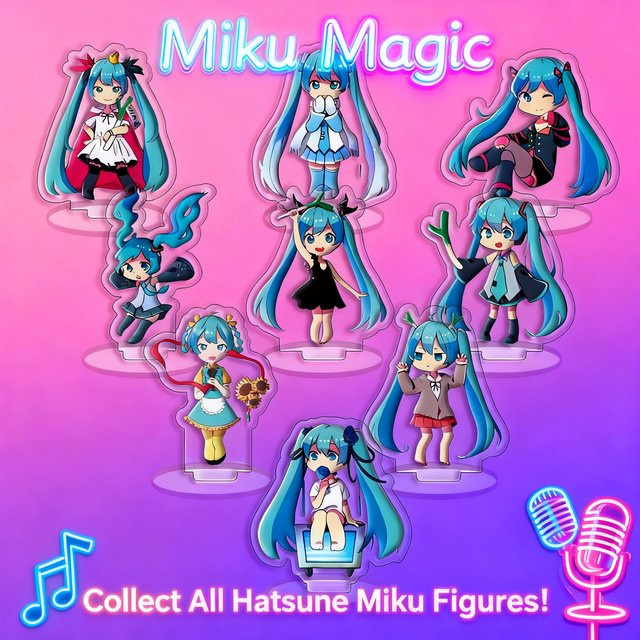 Hot Toys Hatsune Miku Prinzessin, Acryl-Standfigur, 9-teiliges Set - Bild 1