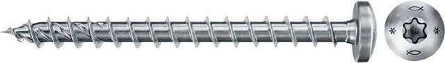 Fischer PowerFast II Holz- und Spanplattenschraube mit Torx-Antrieb, verzinkter Stahl, Farbe Silber, Durchmesser: 4 mm, Länge: 40 mm, 200 Stück - Bild 1