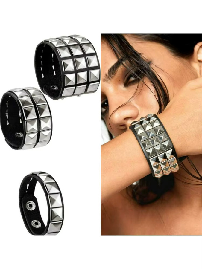 SUMENG Armband, Nieten, Silber, Unisex - Bild 5
