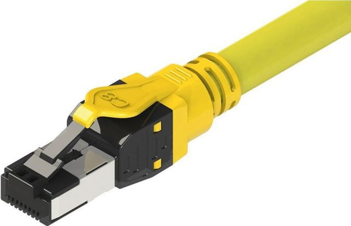 Roline RJ45 Patchkabel Cat8.1 S/FTP Ethernet LAN Kabel Gelb 2 m - Bild 2