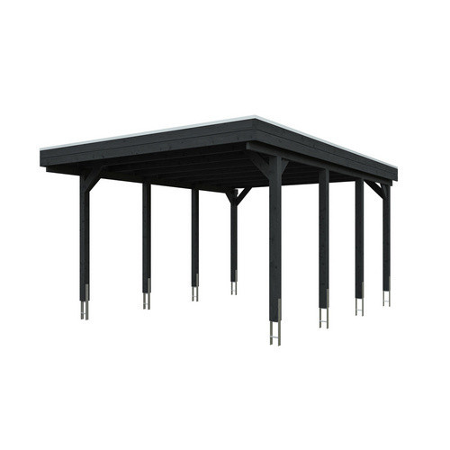 SKANHOLZ Carport Friesland aus Fichte mit EPDM-Dach in Anthrazit, B: 402 cm, T: 555 cm - Bild 3