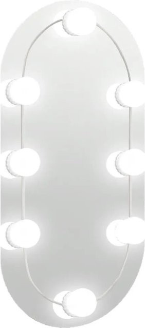 vidaXL Ovaler Wandspiegel mit LED-Beleuchtung in Weiß, B/H: 40 x 20 cm - Bild 1