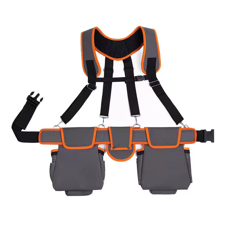 Multifunktionale Werkzeugtasche im Sling-Stil mit Gürtel in Orange und Grau, B/T/H: 75,0 x 25,0 x 0,0 cm - Bild 2