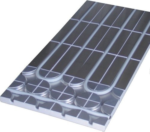 HoWaTech DRY Fußbodenheizung aus PE-RT und Aluminium, Farbe: Silber, B/L: 50 x 100 cm, Heizleistung (max.): 40 W/m² - Bild 1