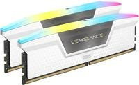 Corsair Vengeance RGB DDR5 RAM Kit 32GB 2 x 16GB 6000 MHz CL30 Weiß CMH32GX5M2B6000C30W - Bild 1