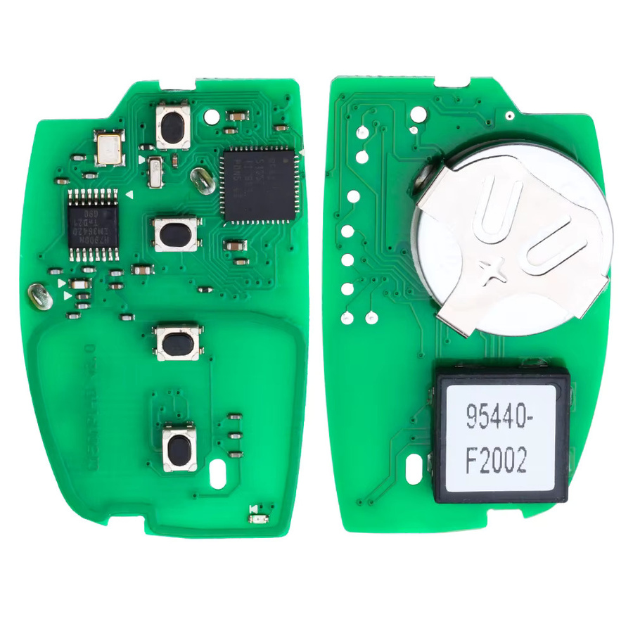 KEYECU Smart Keyless Remote Key 433,92 MHz 8A 4 Tasten Fob für Hyundai Elantra 2019 2020, Schwarz - Bild 2