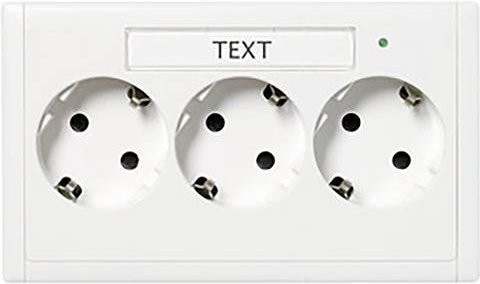 Schneider Electric 5940250 Einbaudose mit 3-fach Steckdose in Weiß - Bild 1