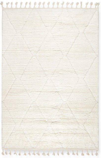 Mömax Webteppich Selma in Weiß mit Diamantmuster, B/L: 80 x 150 cm - Bild 1