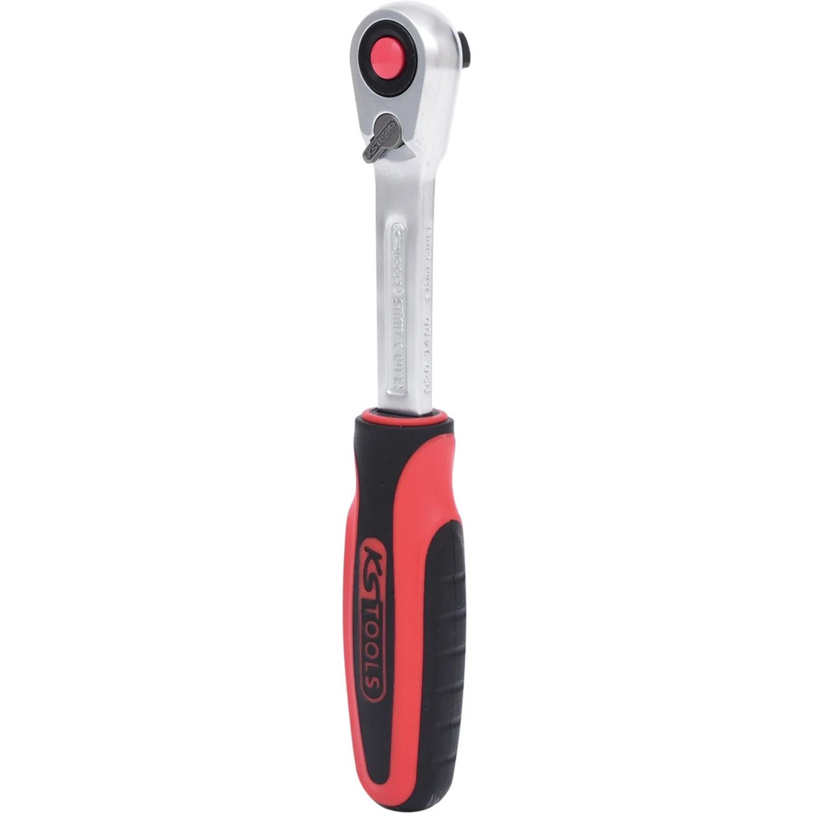 KS Tools SlimPOWER Umschaltknarre 1/4 Zoll mit 72 Zähnen aus Chrom-Vanadium in Silber - Bild 3
