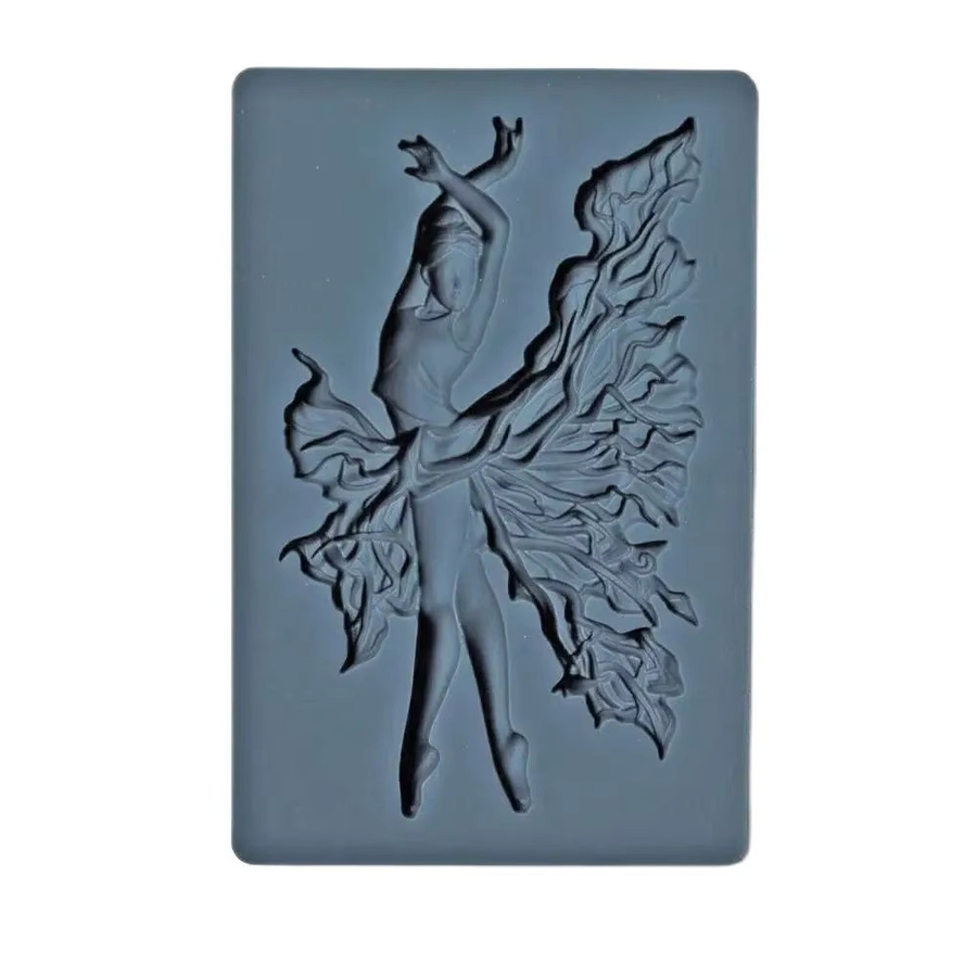 3D Tanz Silikon Form für Fondant und Schokolade als Kuchen Topper für Backarbeiten in Grau - Bild 2