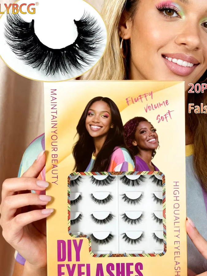 LYBCG Künstliche Nerz-Wimpern, 20 Paar, natürlich - Bild 6